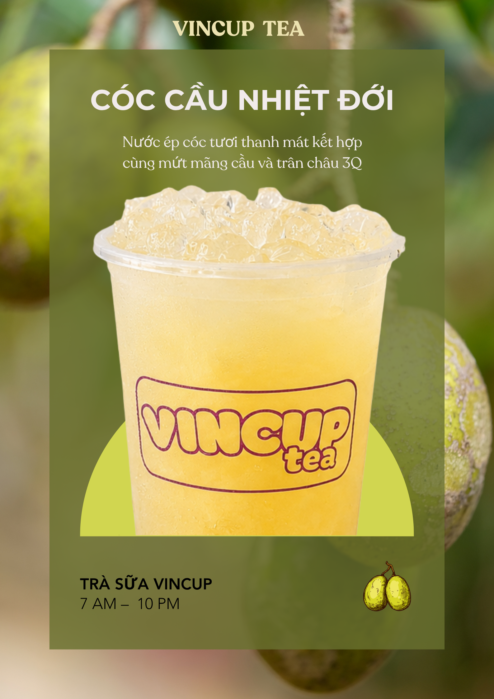 Ban sao cua Green and Beige Modern Iced Matcha Grand Opening Poster 1